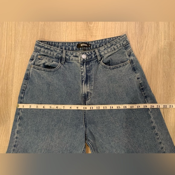 Missguided Barrel Wide-Leg High-Rise Jeans Raw Hem Grunge🎉Host Pick🎉 - Picture 13 of 13